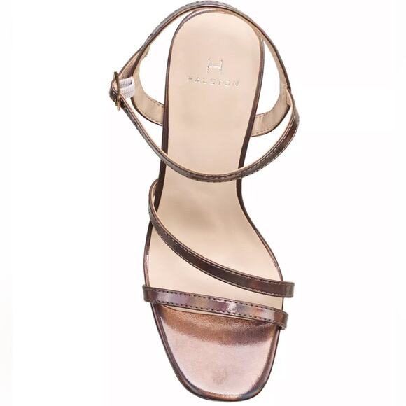 Halston Sardinia Platform Dress Sandals – Pewter - Sz 9 - Picture 2 of 13